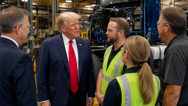 Trump Advocates Economic Revival at Pennsylvania Truck Plant Visit | free slots with bonus spins, sl